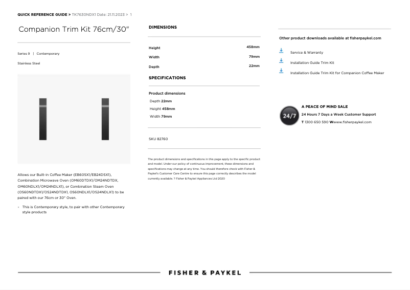 Image de la première page du manuel de l'appareil TK7630NDX1