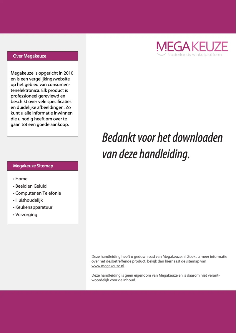 Image de la première page du manuel de l'appareil HD6163