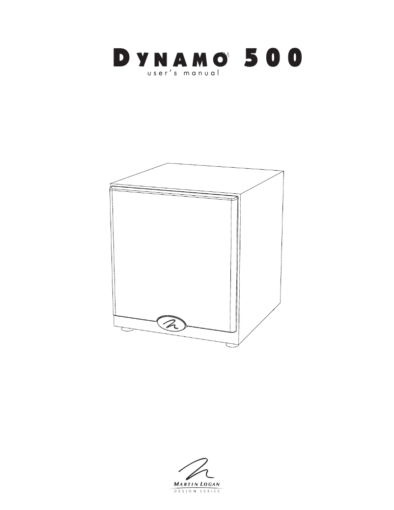 Image de la première page du manuel de l'appareil Dynamo 500