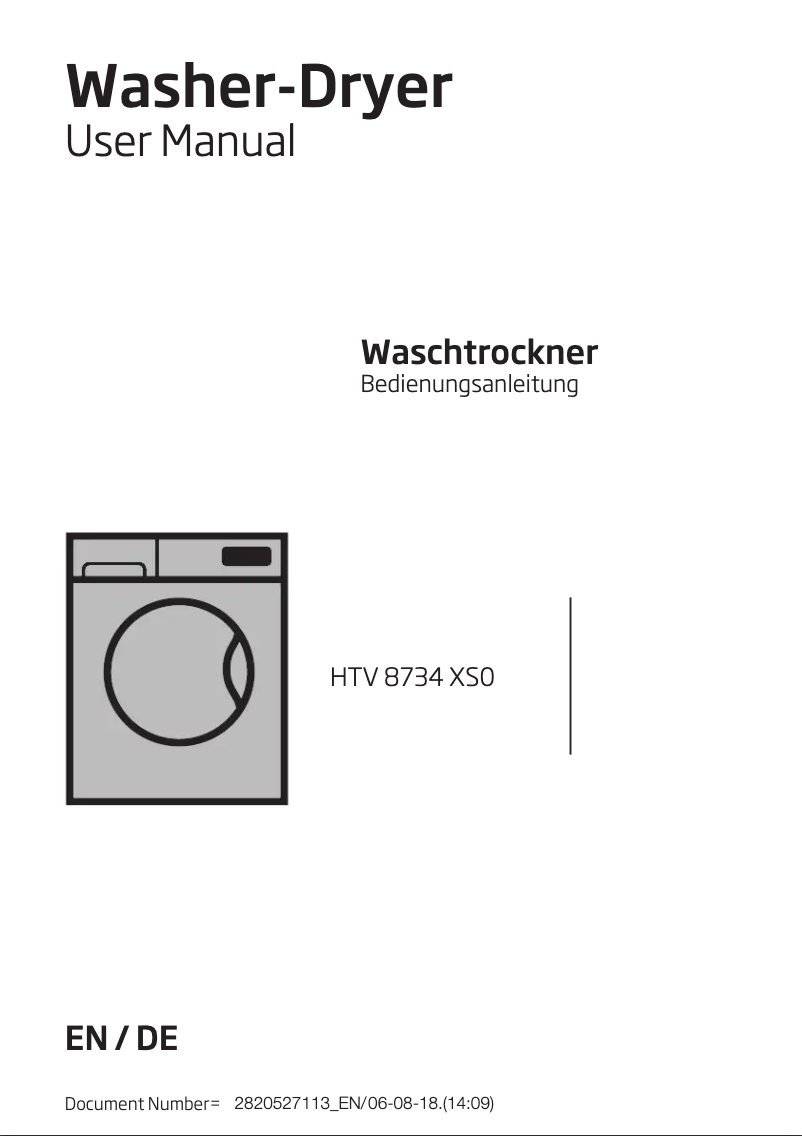 Page 1 de la notice Manuel utilisateur Beko HTV 8734 XS0