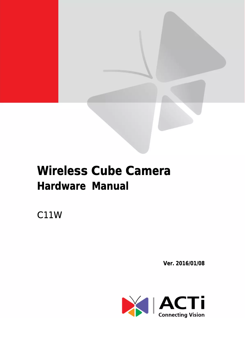 Page 1 de la notice Mode d'emploi ACTi C11W