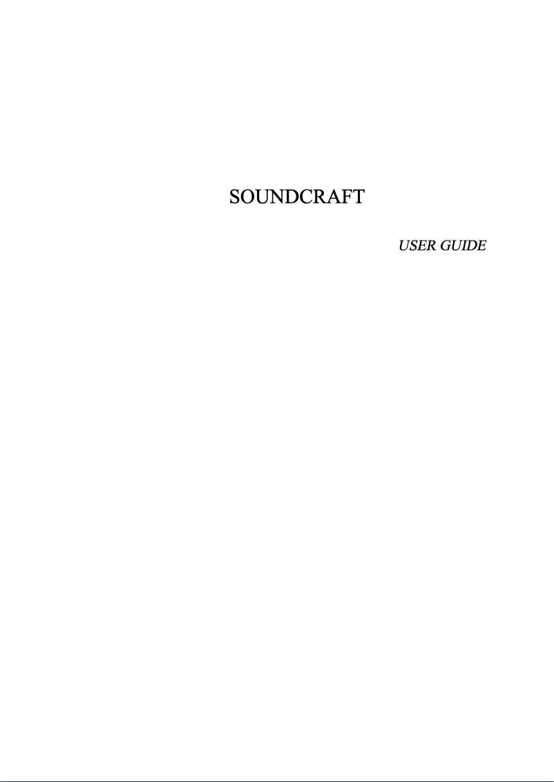 Page n°1 - Manuel utilisateur Soundcraft D-Mix 1000