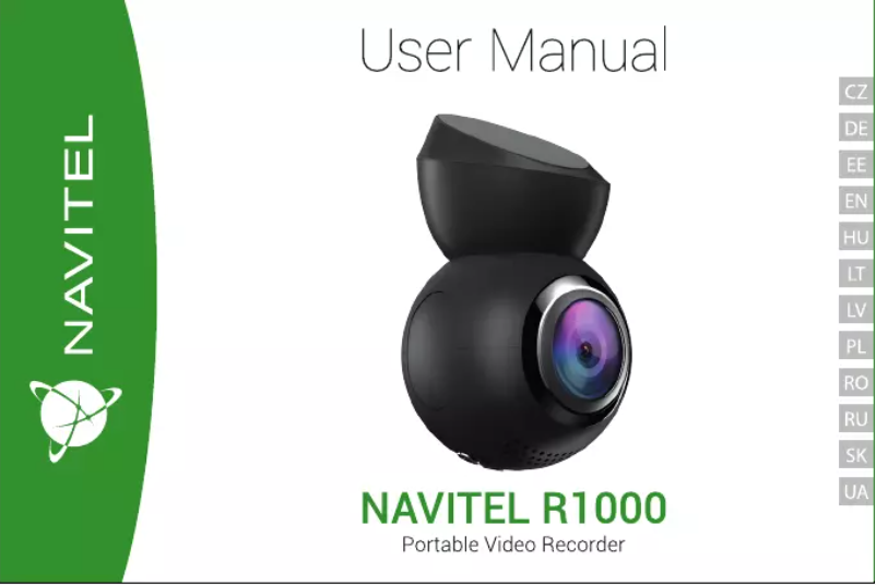 Image de la première page du manuel de l'appareil R1000