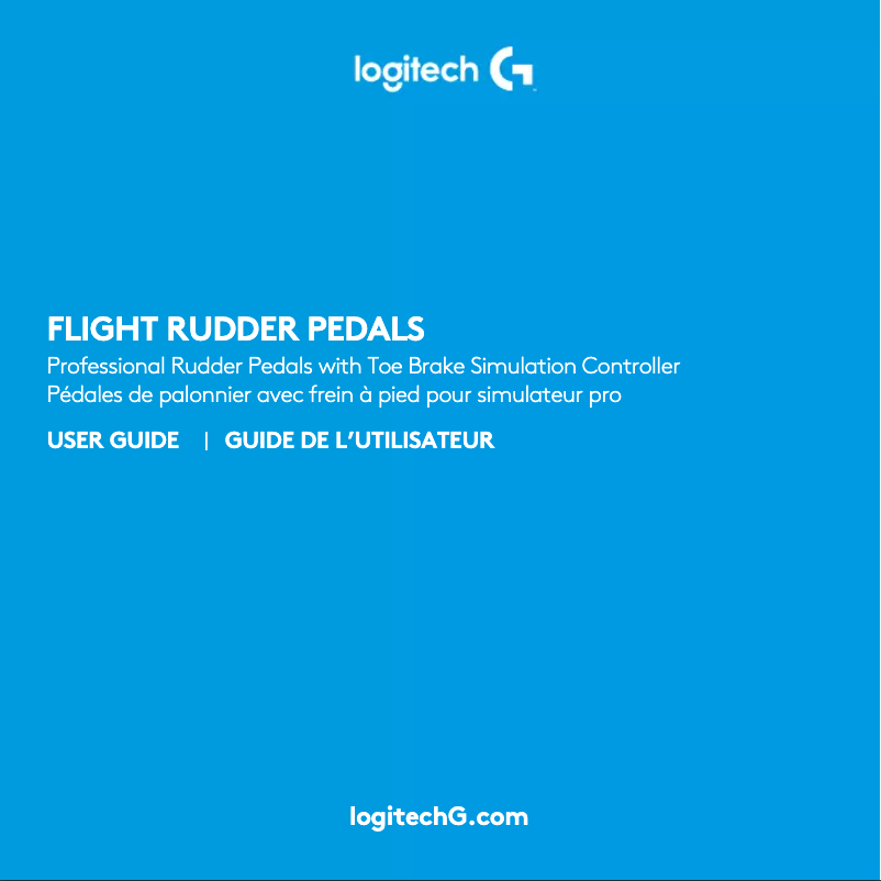 Page 1 de la notice Manuel utilisateur Logitech G Flight Rudder Pedals