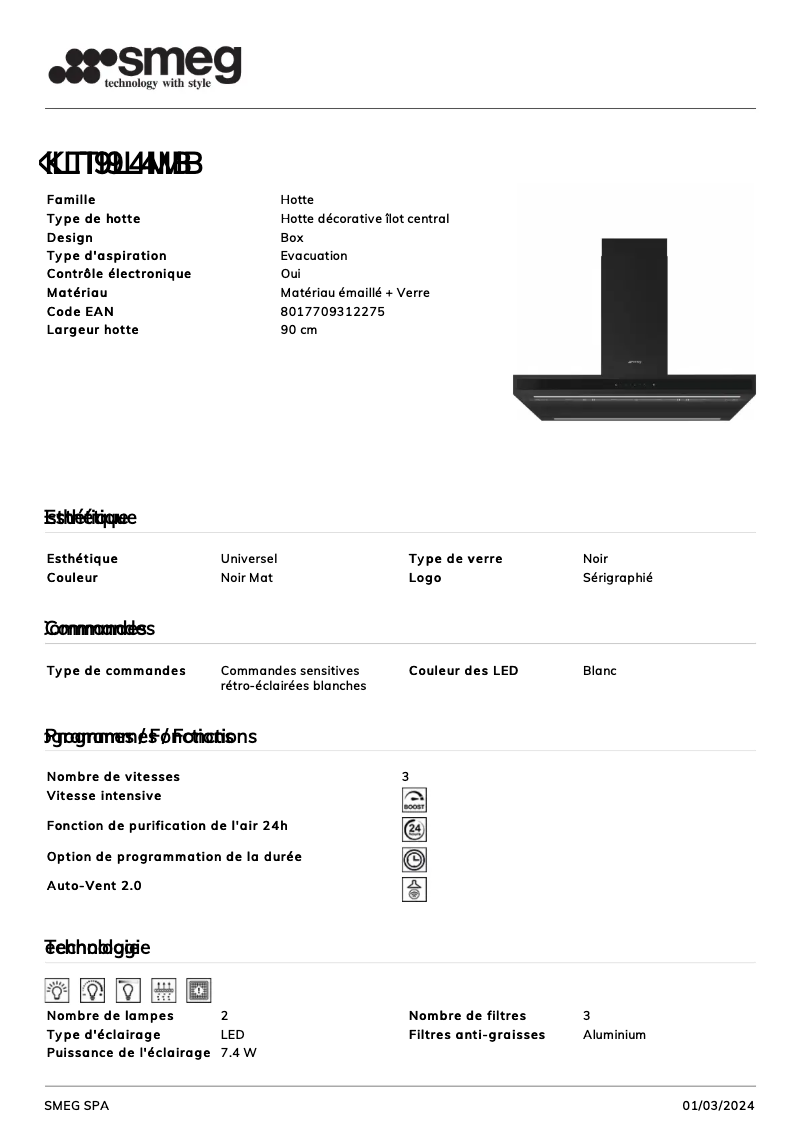 Image de la première page du manuel de l'appareil KLTI9L4MB