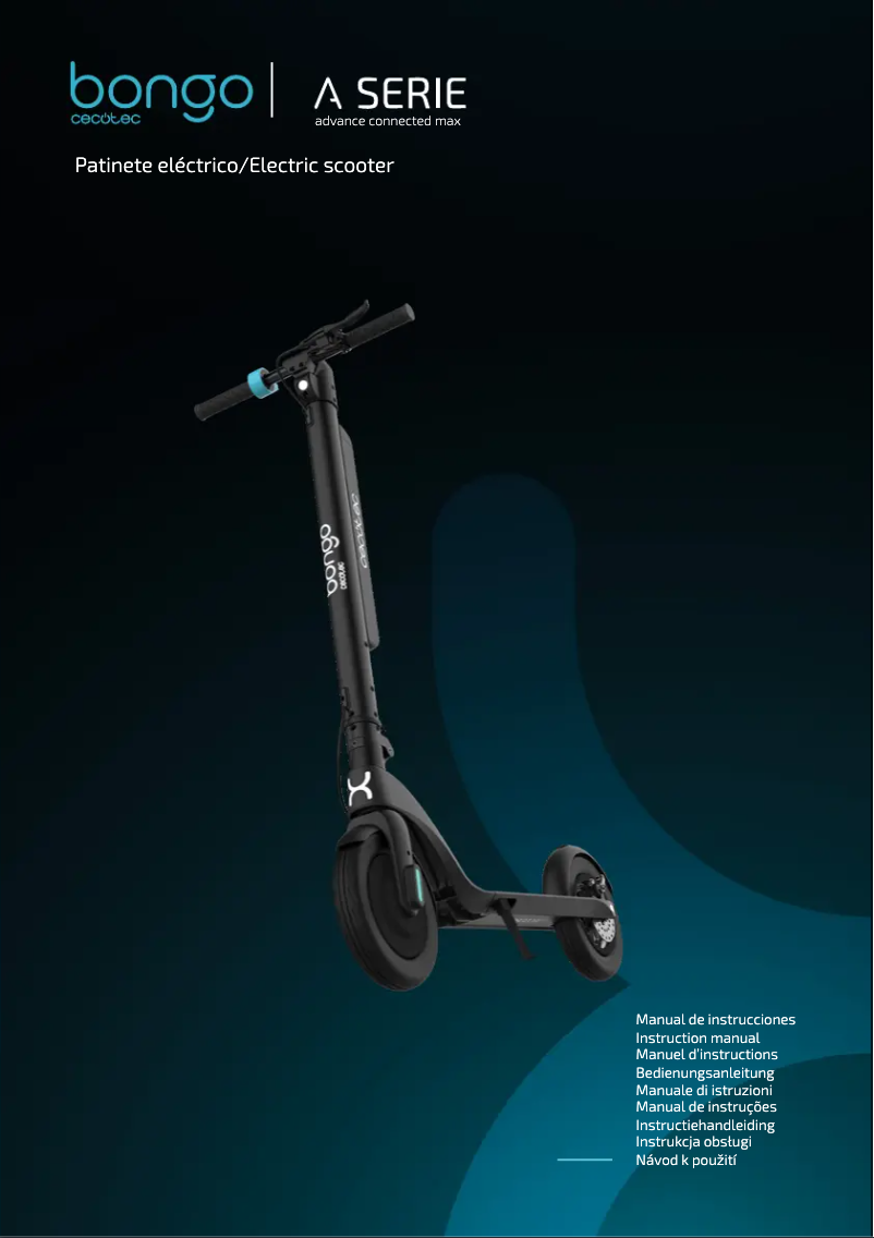 Image de la première page du manuel de l'appareil Bongo Serie A Advance Connected Max