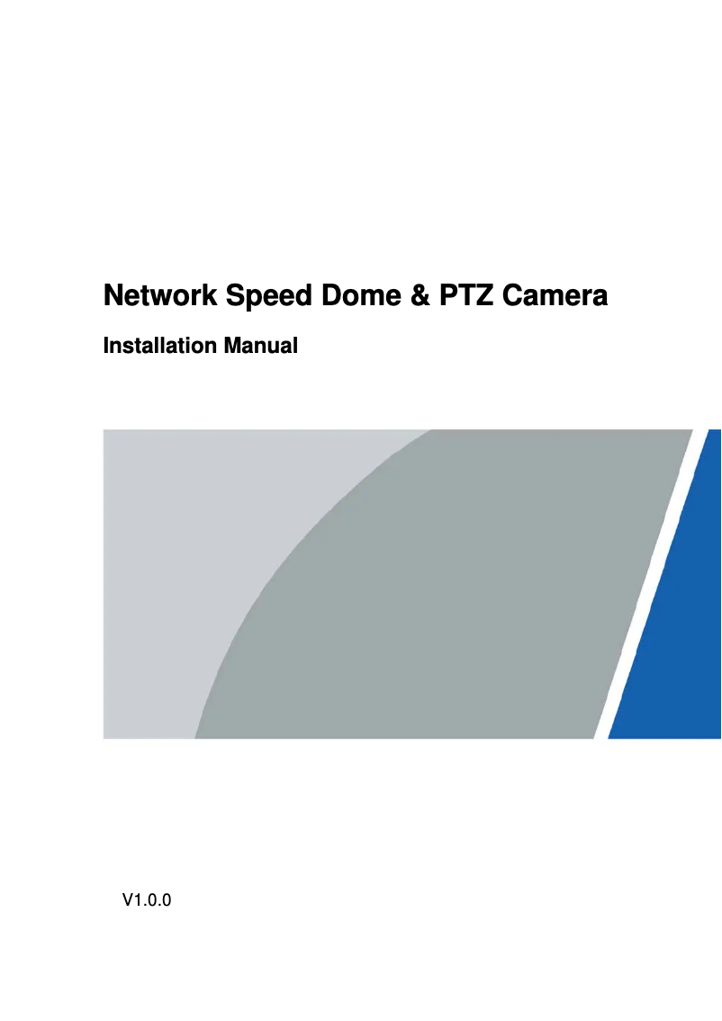 Page 1 de la notice Manuel utilisateur Dahua Technology SD2A500-GN-AW-PV