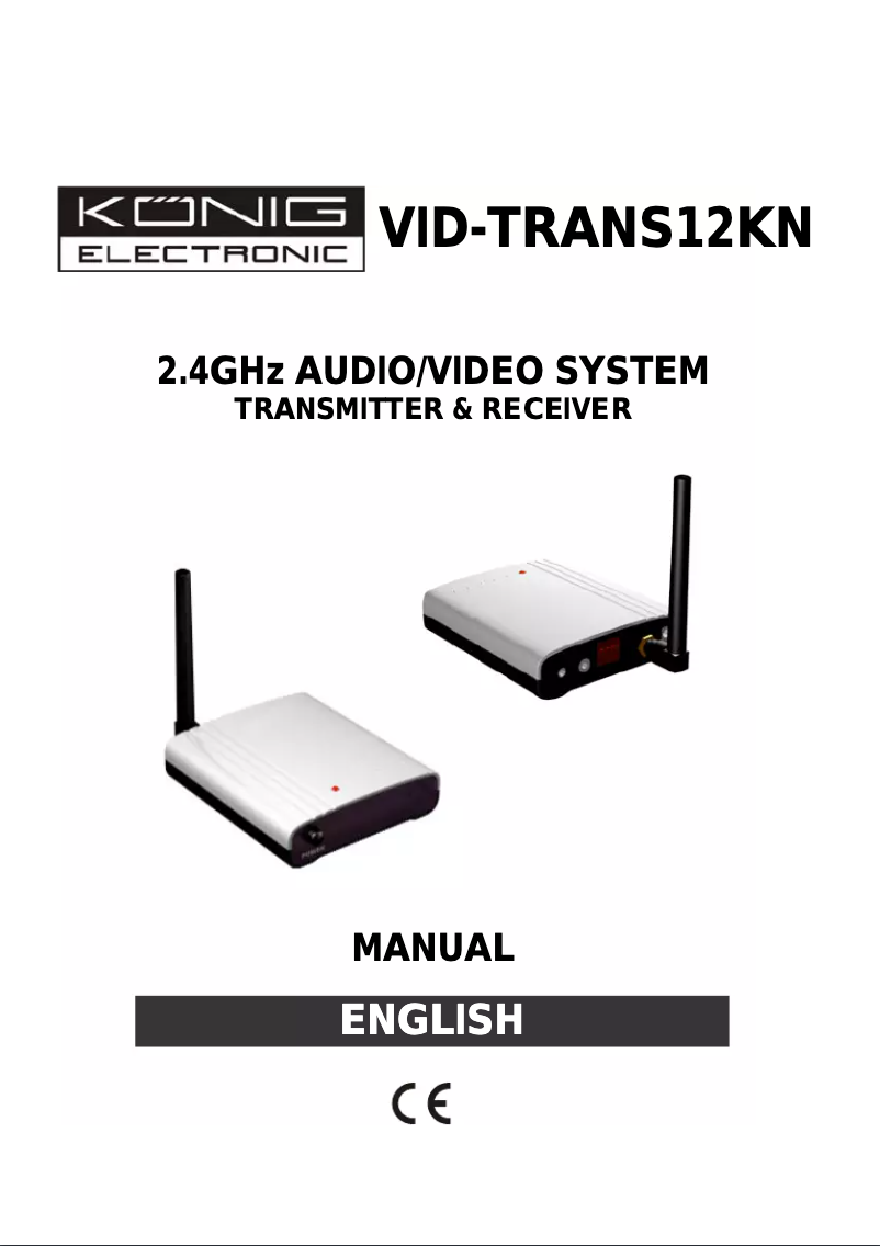 Page n°1 - Manuel utilisateur Konig VID-TRANS12KNU