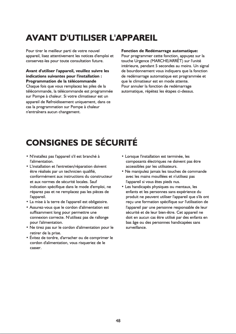Page 1 de la notice Manuel utilisateur Whirlpool AMD 012