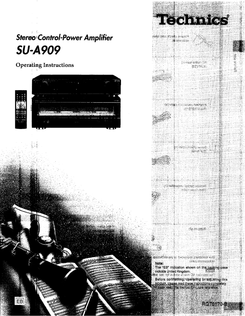 Image de la première page du manuel de l'appareil SU-A909