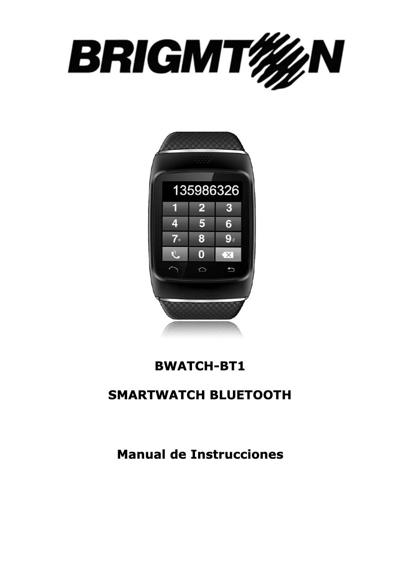 Image de la première page du manuel de l'appareil BWATCH-BT1