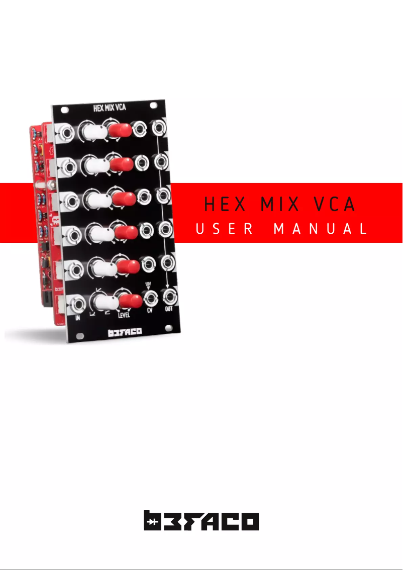 Page 1 de la notice Manuel utilisateur Befaco HEX MIX VCA
