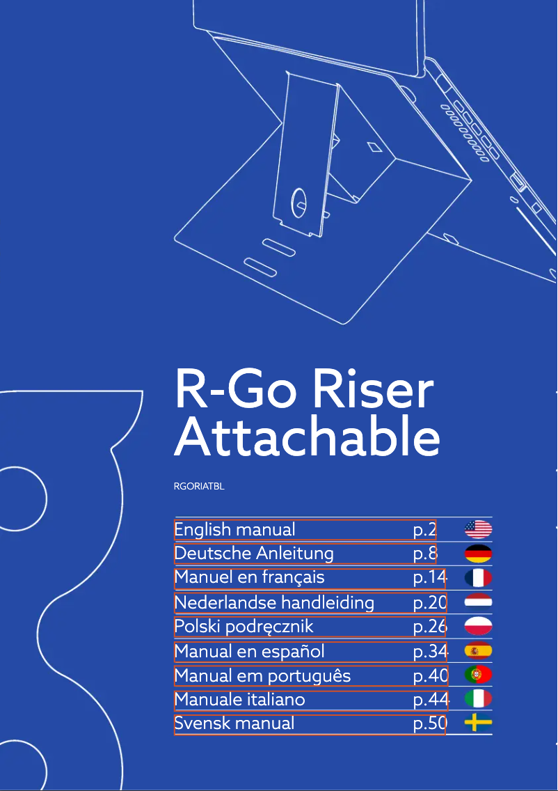 Page 1 de la notice Manuel utilisateur R-Go Tools Riser Attachable