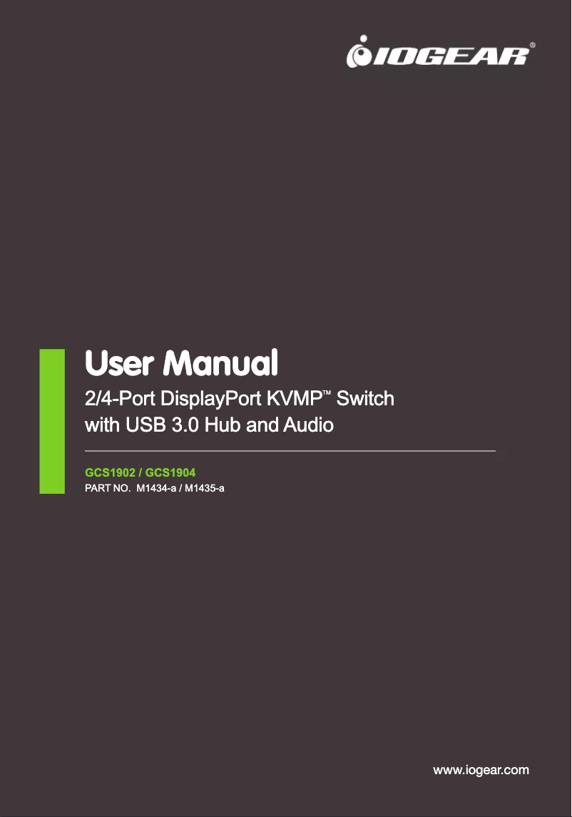 Image de la première page du manuel de l'appareil GCS1902