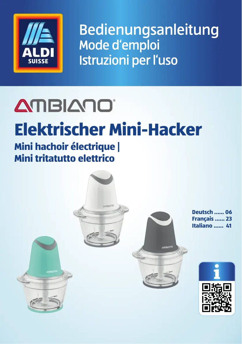 Image de la première page du manuel de l'appareil GT-MC-06