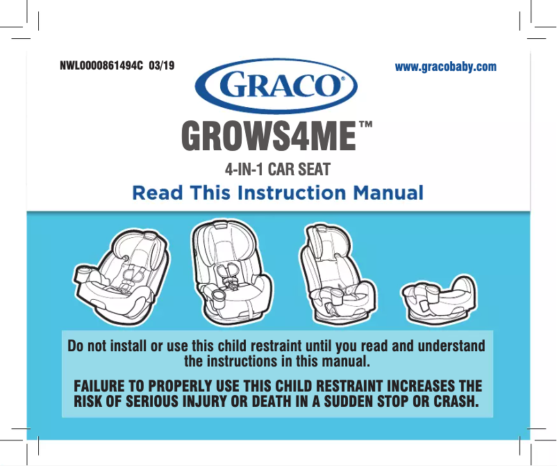 Page 1 de la notice Manuel utilisateur Graco Grows4Me