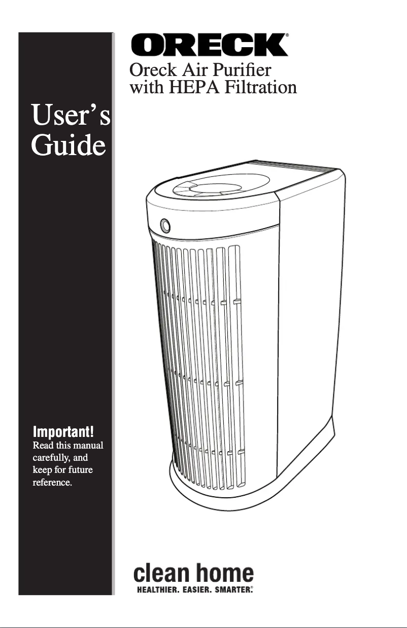 Image de la première page du manuel de l'appareil Air Tower HEPA WK17003QPC