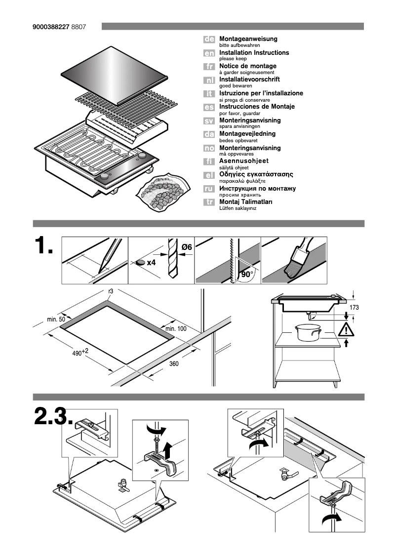 Page n°1 - Guide d'installation Siemens Lavagrill ET475MU11E