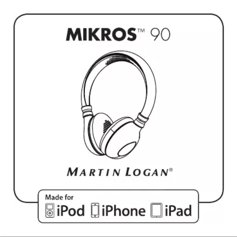 Page 1 de la notice Manuel utilisateur Martin Logan Mikros 90