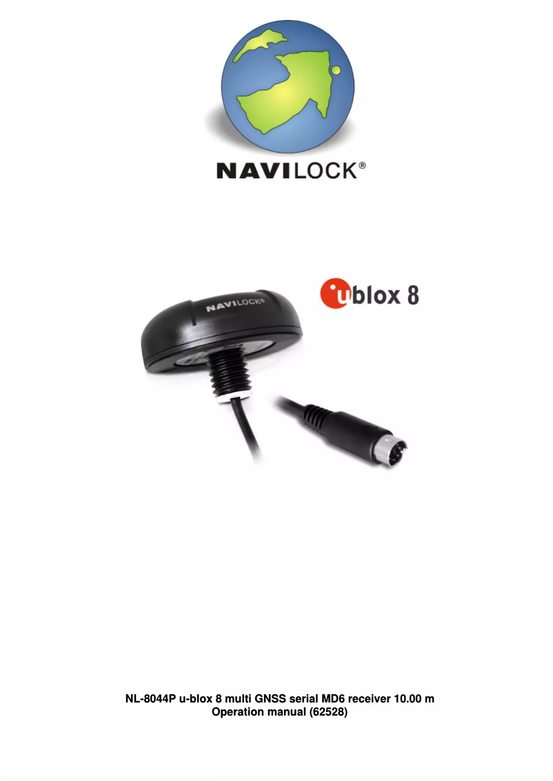 Image de la première page du manuel de l'appareil u-blox 8 NL-8044P