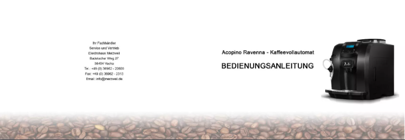 Page n°1 - Manuel utilisateur Acopino Ravenna