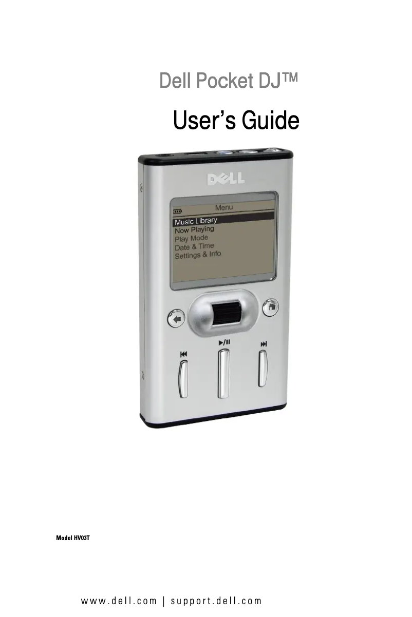 Page 1 de la notice Manuel utilisateur Dell Pocket DJ