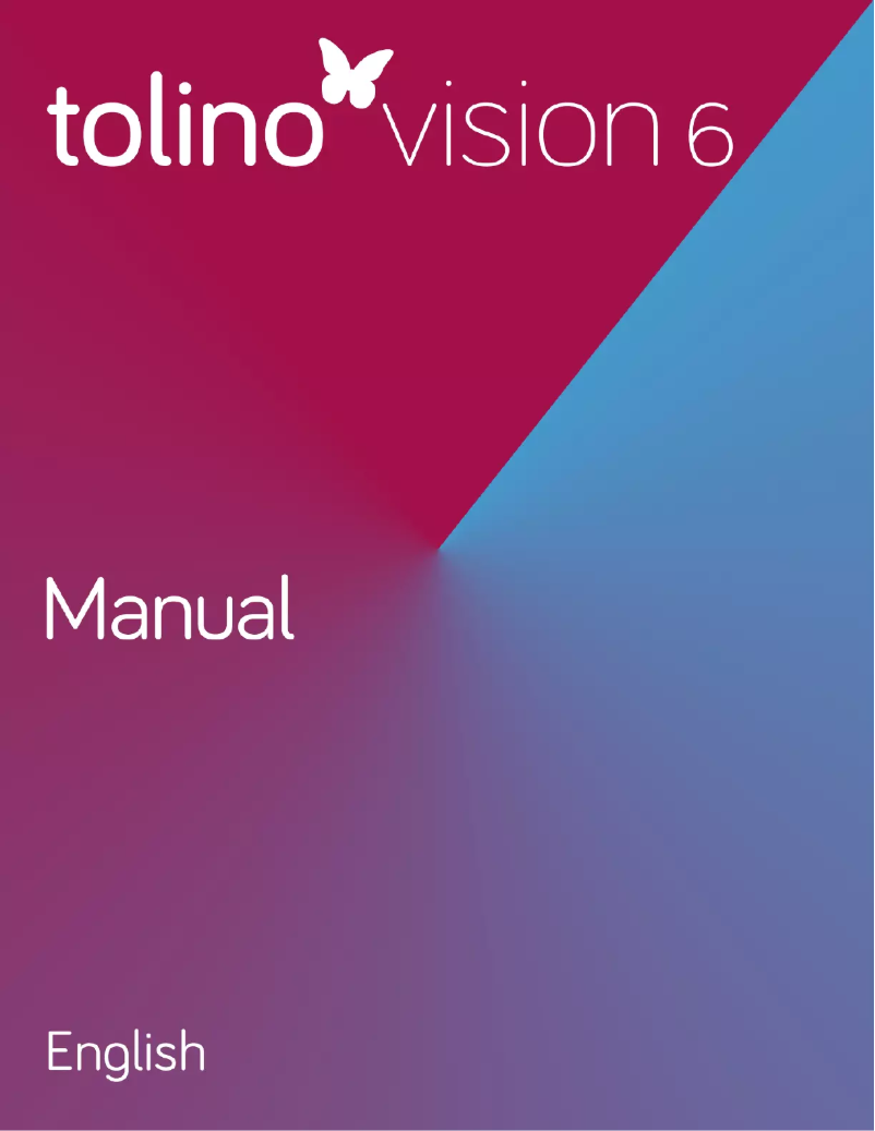 Page n°1 - Manuel utilisateur Tolino Vision 6