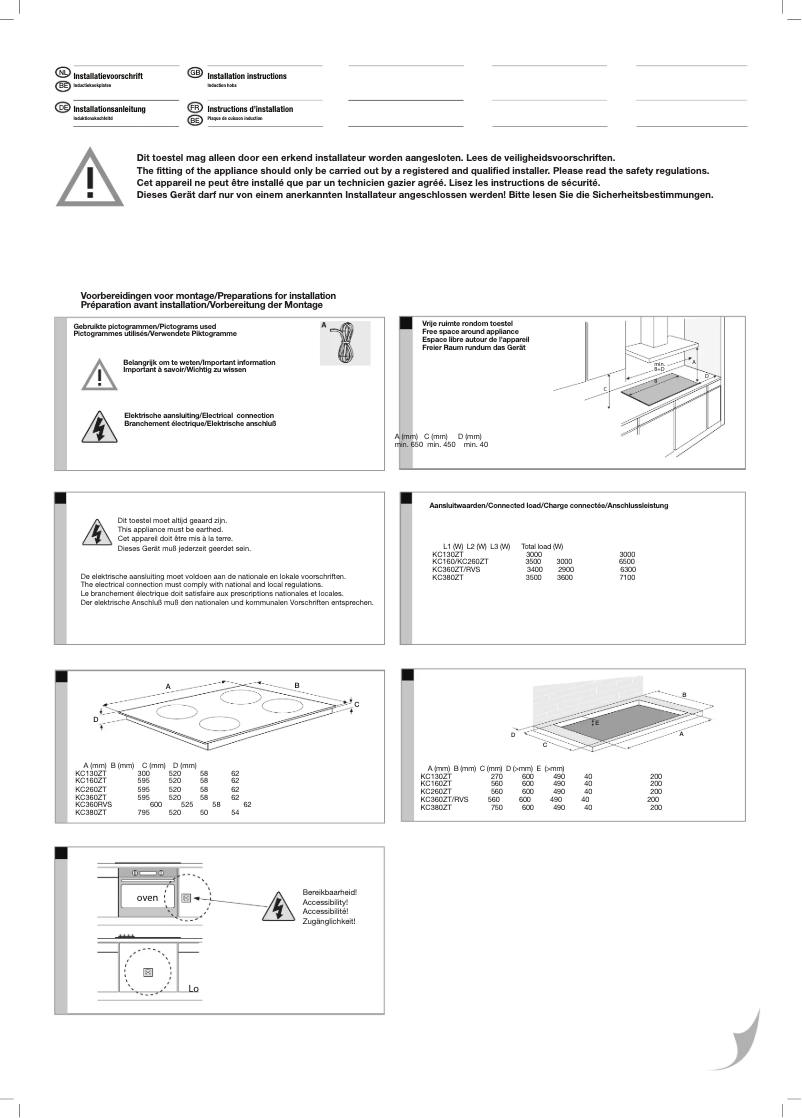Page n°1 - Guide d'installation Etna KC130ZT