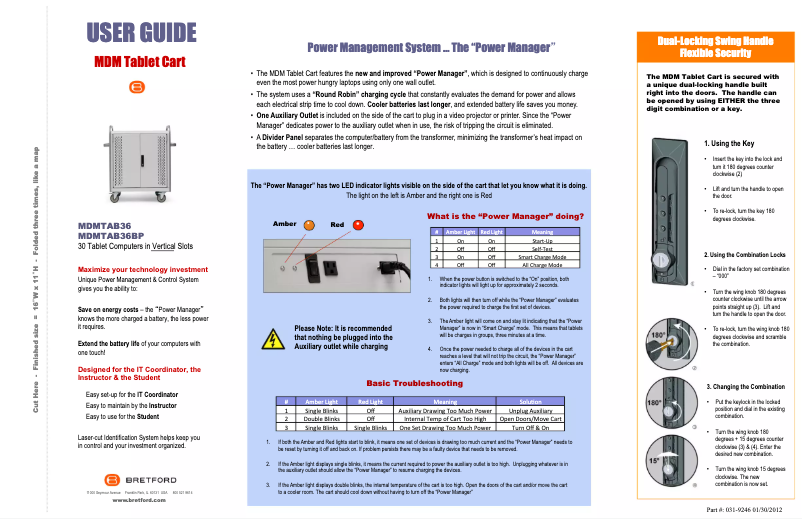 Page 1 de la notice Manuel utilisateur Bretford MDMTAB36BP