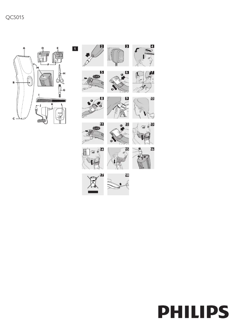 Page n°1 - Manuel utilisateur Philips Series 1000 QC5015