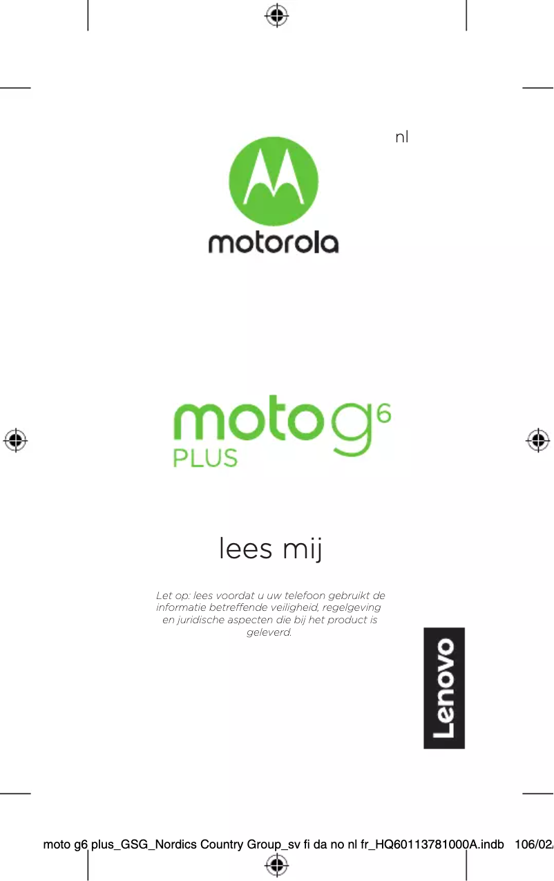 Page n°1 - Manuel utilisateur Motorola Moto G6 plus