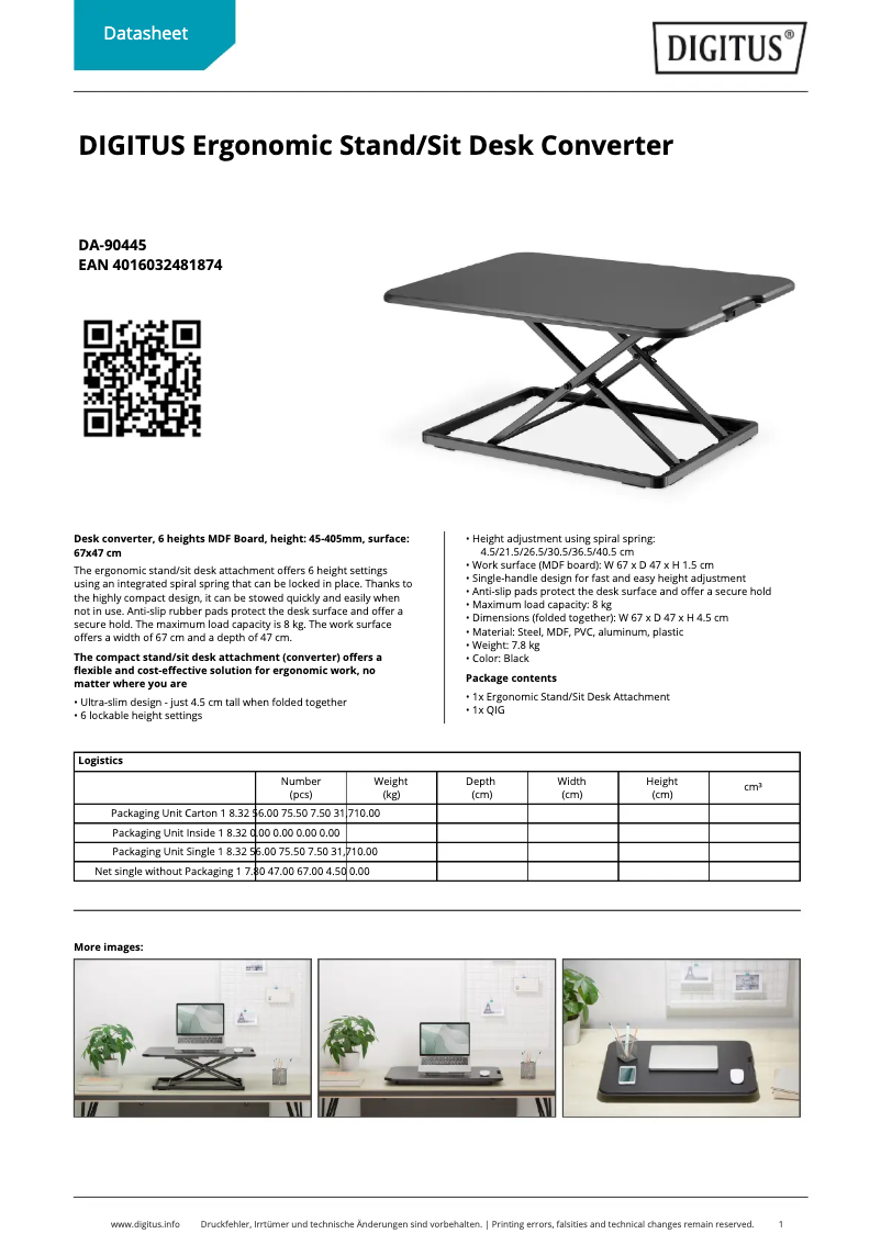 Imagen de la primera página del manual del dispositivo DA-90445