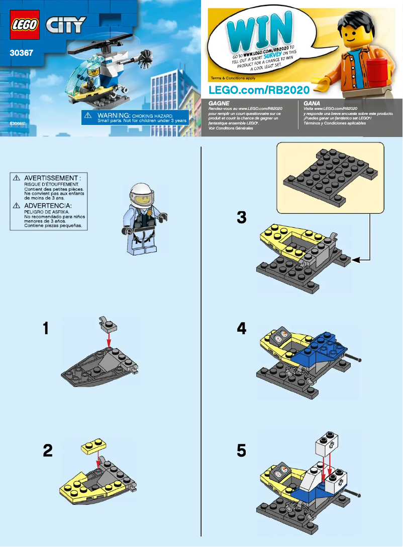 Page 1 de la notice Manuel utilisateur Lego City 30367