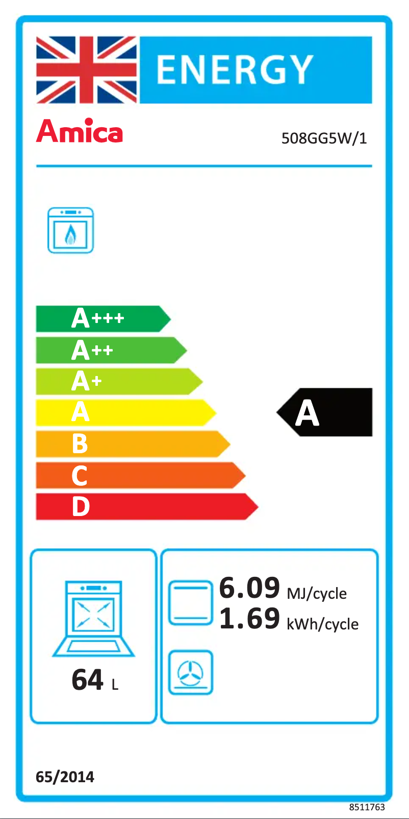 Page n°1 - Label énergétique Amica 508GG5W