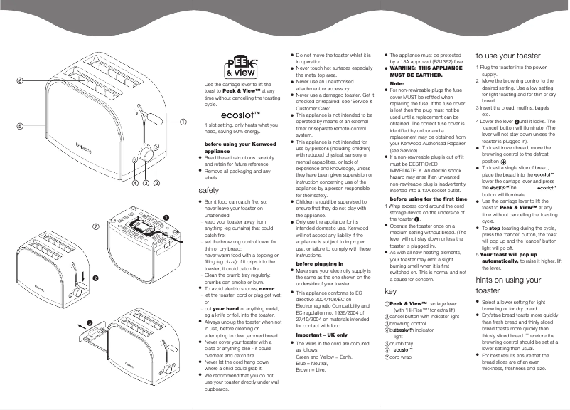 Page 1 de la notice Manuel utilisateur Kenwood TTM108