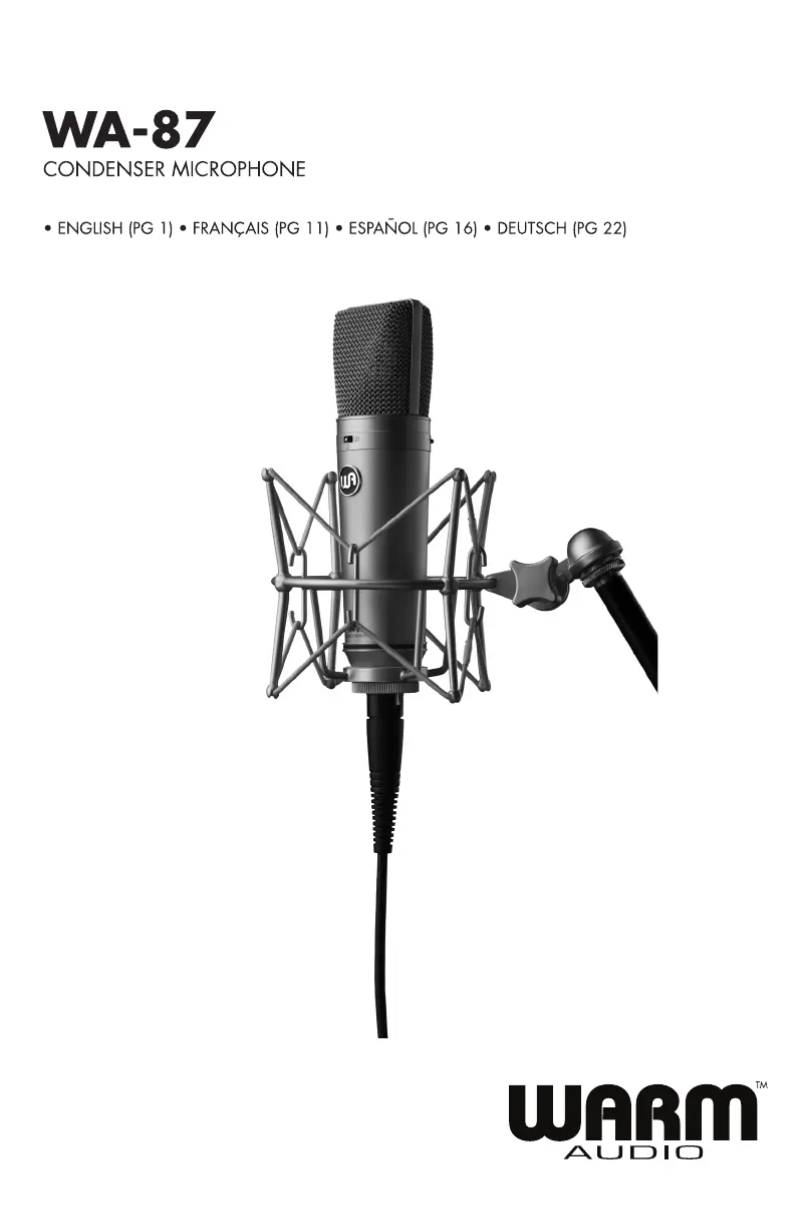 Page 1 de la notice Manuel utilisateur Warm Audio WA-87