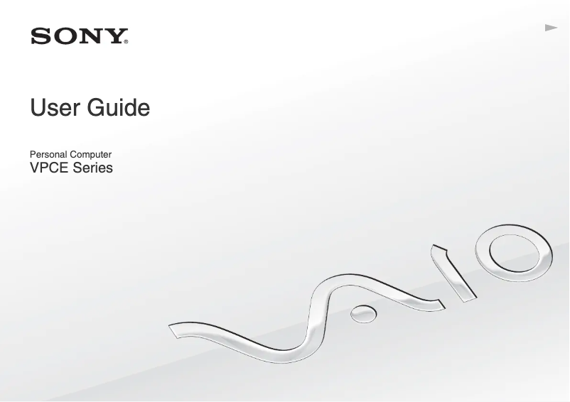 Page n°1 - Manuel utilisateur Sony Vaio VPCEB4GFX