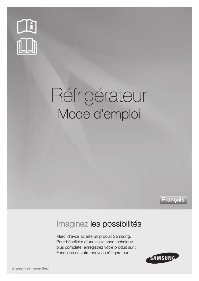Page 1 de la notice Manuel utilisateur Samsung RSH5PTMH