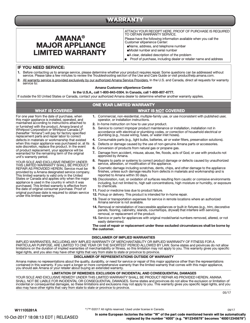 Image de la première page du manuel de l'appareil ASI2175GRS