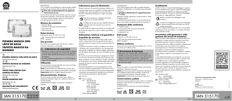 Image de la première page du manuel de l'appareil IAN 315170