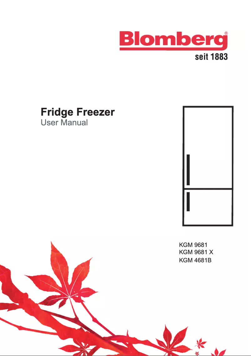 Page 1 de la notice Manuel utilisateur Blomberg KGM9681