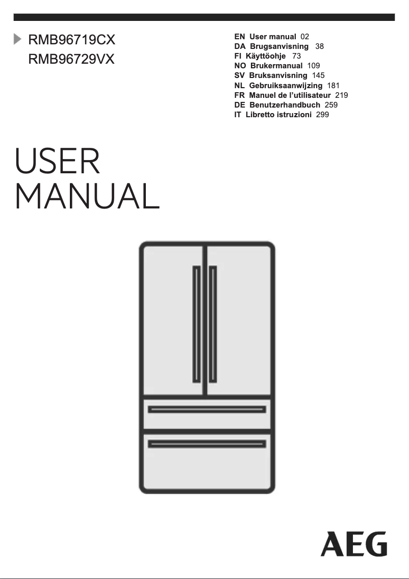 Page n°1 - Manuel utilisateur AEG RMB96719CX