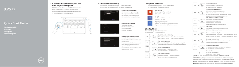 Page n°1 - Guide d'installation Dell XPS 12 9Q33