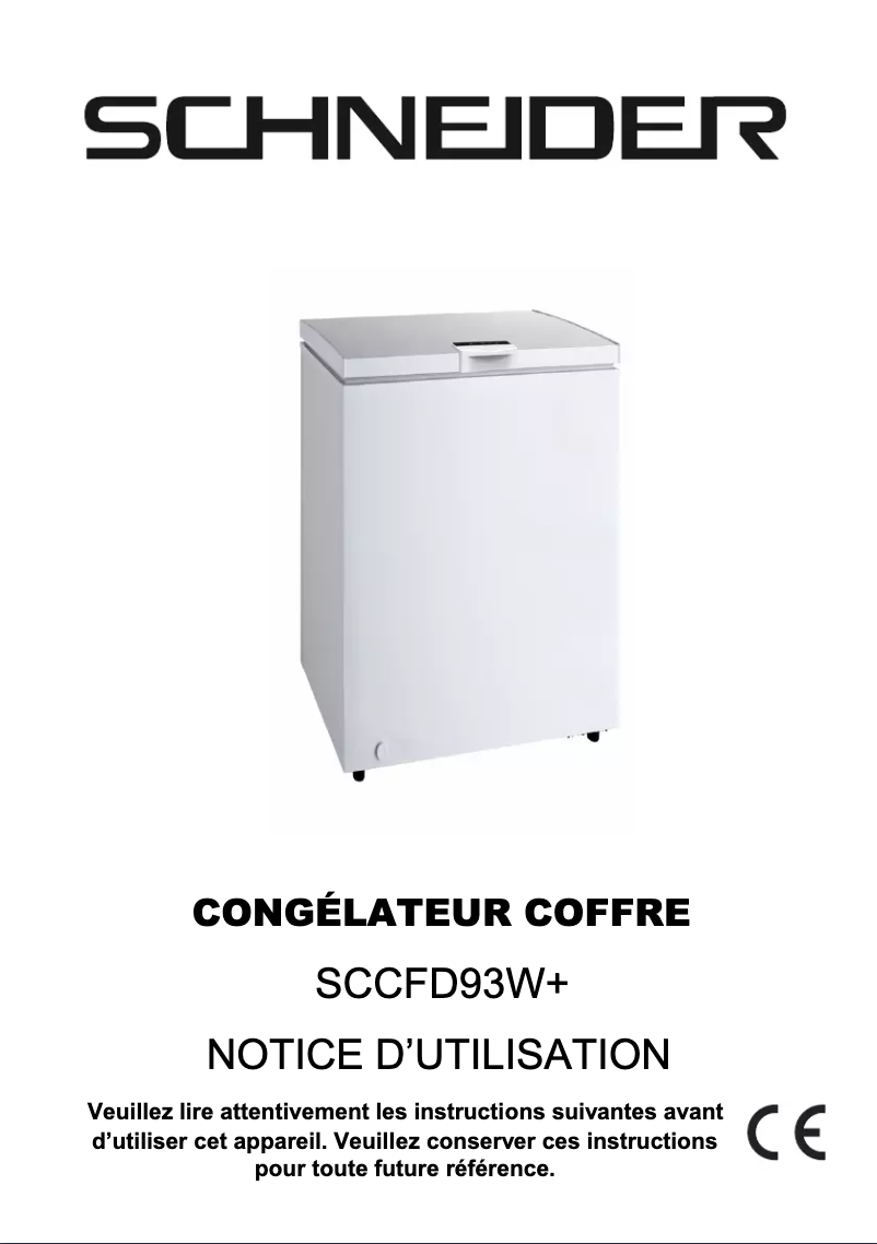 Page 1 de la notice Manuel utilisateur Schneider SCCFD93W+