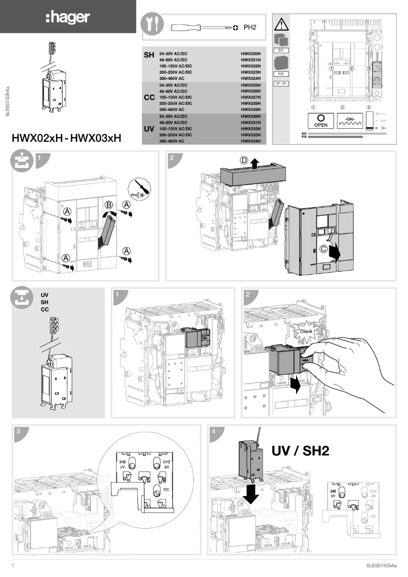 Image de la première page du manuel de l'appareil HWX030H