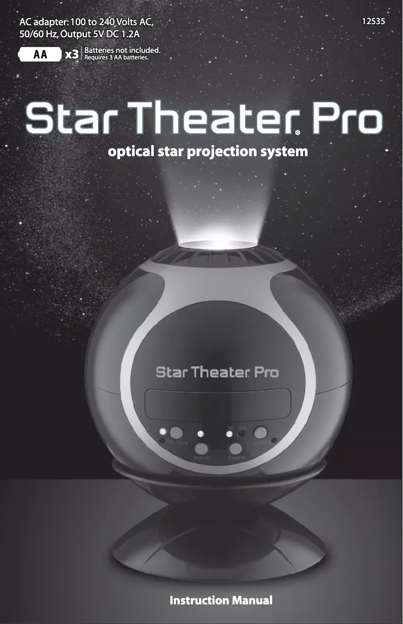 Page n°1 - Manuel utilisateur Uncle Milton Star Theater Pro