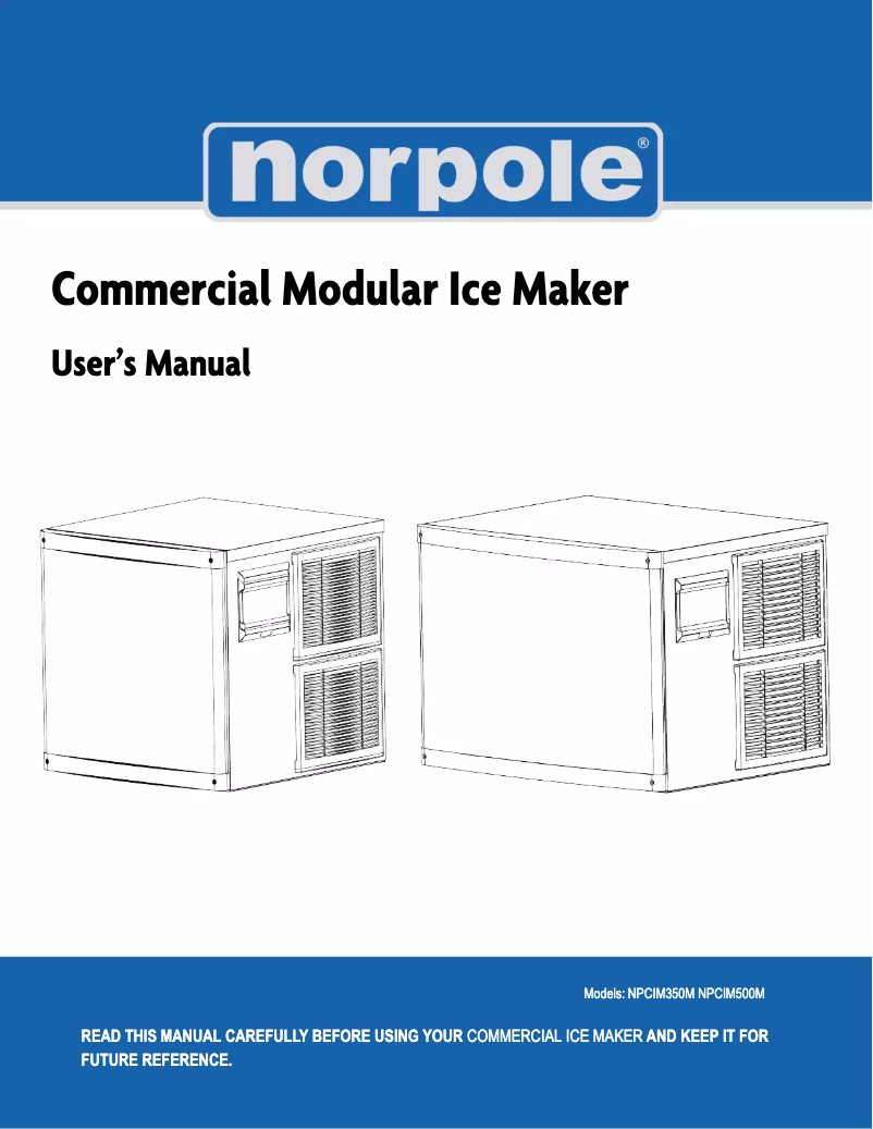 Page n°1 - Manuel utilisateur Norpole NPCIM500M
