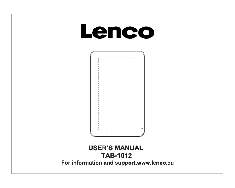 Image de la première page du manuel de l'appareil TAB-1012