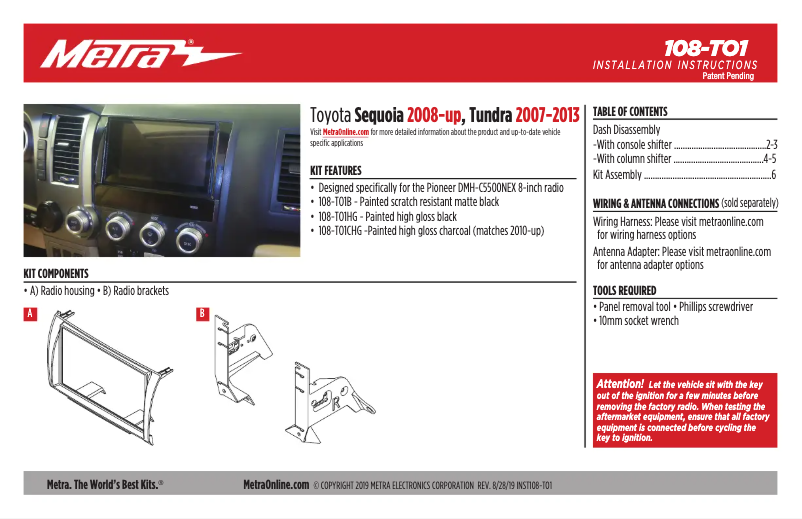 Image de la première page du manuel de l'appareil 108-TO1CHG