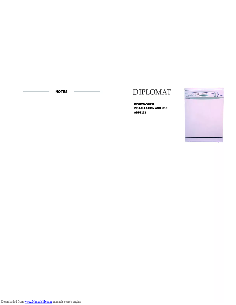 Page 1 de la notice Manuel utilisateur Diplomat ADP 8152
